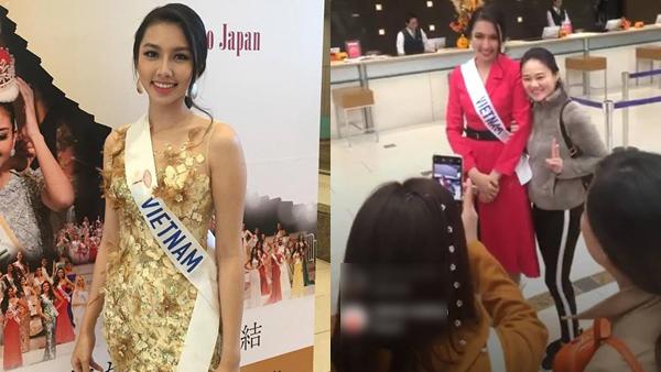 Thùy Tiên bật khóc khi được Việt kiều Nhật ủng hộ tại Hoa hậu Quốc tế