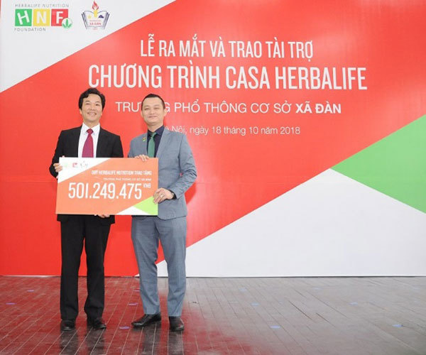 Quỹ Herbalife Nutrition hỗ trợ dinh dưỡng cho gần 500 học sinh