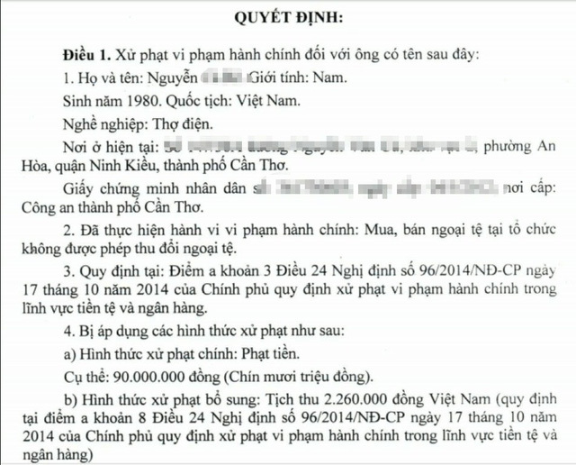 Người dân sốc toàn tập khi hay tin đổi USD bị phạt 90 triệu đồng