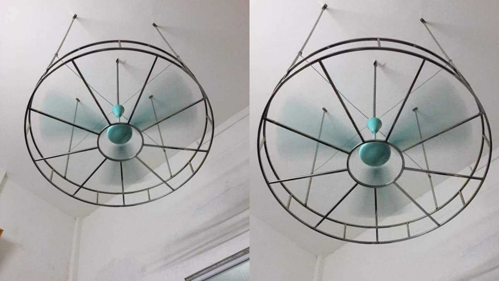 Quạt trần bọc lồng sắt khiến giới