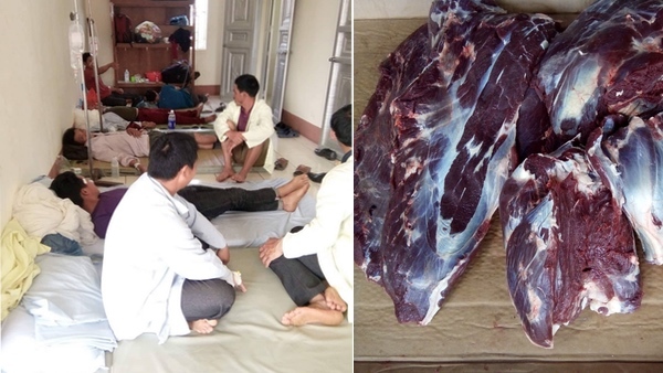 42 người nhập viện vì ngộ độc sau khi ăn thịt trâu