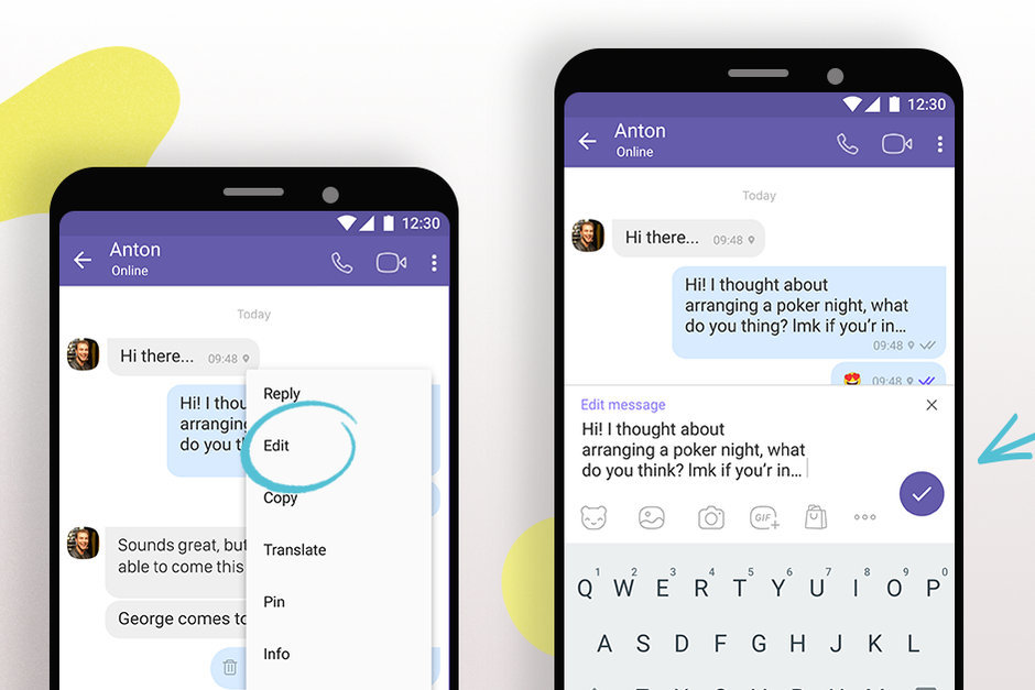 Viber thêm tính năng cho chỉnh sửa tin nhắn đã gửi