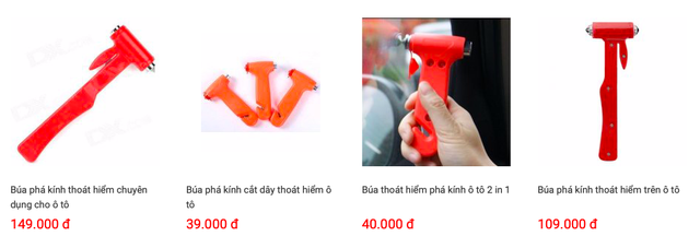 Người đi xe lùng sục mua dụng cụ phá kính sau tai nạn ô tô đuối nước