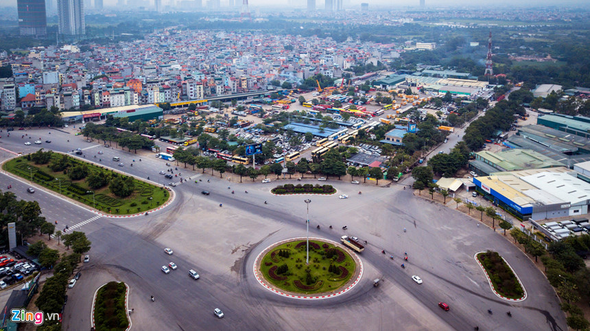 Toàn cảnh đường đua F1 tương lai tại Hà Nội từ trên cao