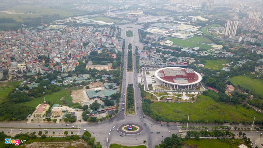 Toàn cảnh đường đua F1 tương lai tại Hà Nội từ trên cao Toàn cảnh đường đua F1 tương lai tại Hà Nội từ trên cao