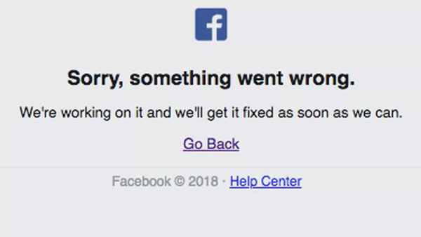 Facebook bất ngờ ngừng hoạt động do kiểm tra định kỳ