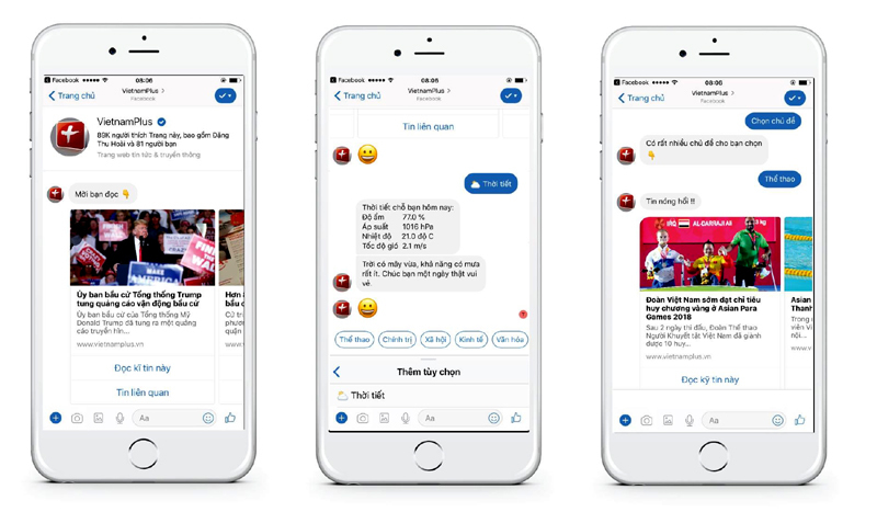 Báo điện tử VietnamPlus ra mắt chatbot kết nối với độc giả