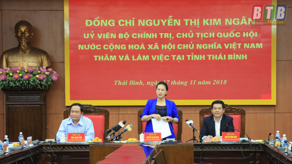 Chủ tịch Quốc hội làm việc tại tỉnh Thái Bình