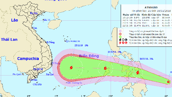 Dự báo thời tiết 20/11: Áp thấp thành bão gần Biển Đông, liên tục tăng cấp