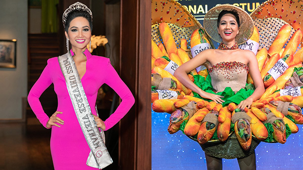 'Bánh mì' là trang phục truyền thống của H’Hen Niê thi Hoa hậu Hoàn vũ