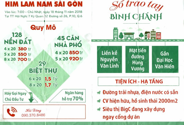 ‘Him Lam bị mạo danh Dự án Him Lam Bình Chánh’