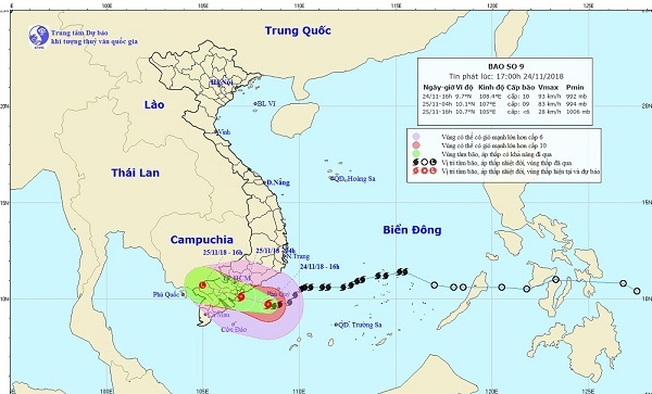 Bão số 9 tiến sát bờ, Sài Gòn sẽ mưa xuyên đêm, ngập nặng