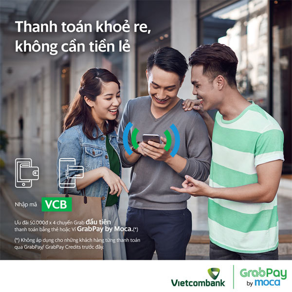Grab hợp tác Vietcombank, người dùng thêm trải nghiệm thanh toán