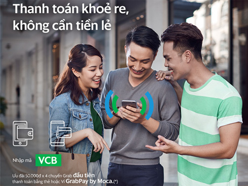 Grab hợp tác Vietcombank, người dùng thêm trải nghiệm thanh toán