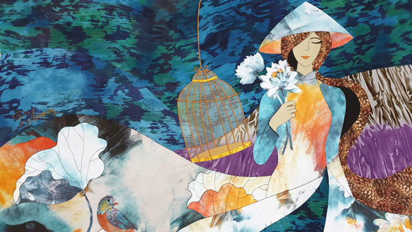 Chiêm ngưỡng những bức tranh ghép từ vải độc đáo