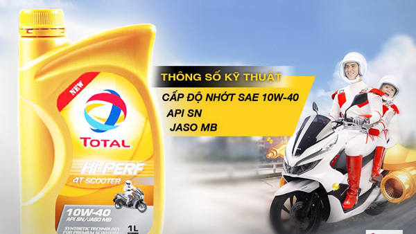 Tính năng vượt trội của dầu nhớt xe tay ga Total mới