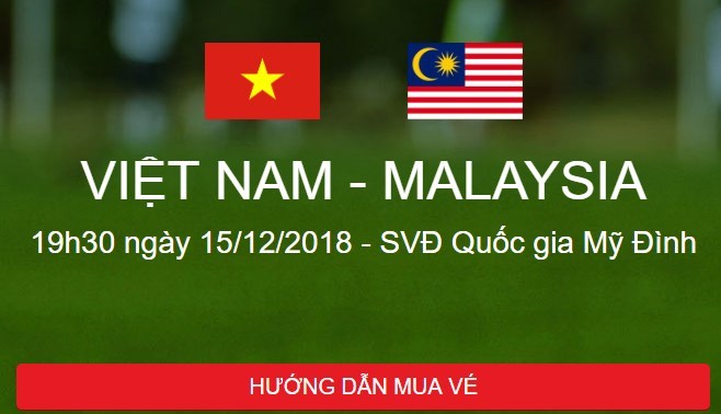 Cách mua vé online xem chung kết Việt Nam vs Malaysia