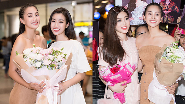 Hoa hậu Mỹ Linh, Á hậu Phương Nga đón Tiểu Vy trở về sau Miss World 2018