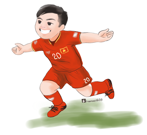 AFF CUP 2018: Cầu thủ Việt Nam siêu đáng yêu qua nét vẽ chibi