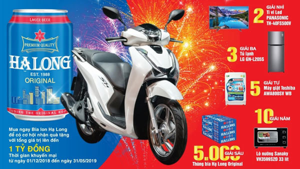Bia Hạ Long khuyến mại lớn dịp Tết Kỷ Hợi