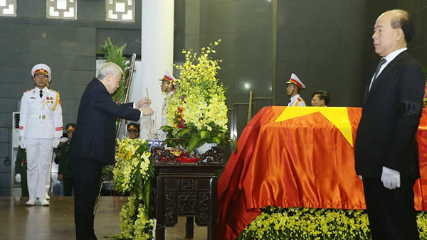 Lễ tang cấp Nhà nước nguyên Bí thư Thành ủy Hà Nội Nguyễn Văn Trân