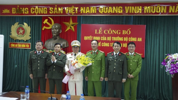 Bộ trưởng công an bổ nhiệm Phó giám đốc công an Hưng Yên