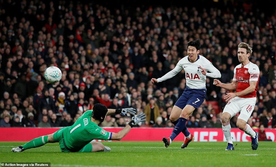 Son Heung Min giúp Tottenham loại Arsenal khỏi Cúp Liên đoàn