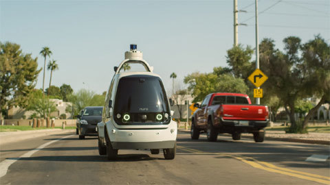 Ra mắt dịch vụ ô tô giao hàng không người lái đầu tiên