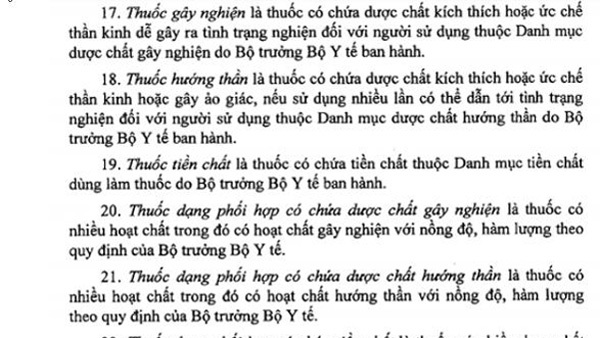 Tăng cường quản lý các thuốc phải kiểm soát đặc biệt