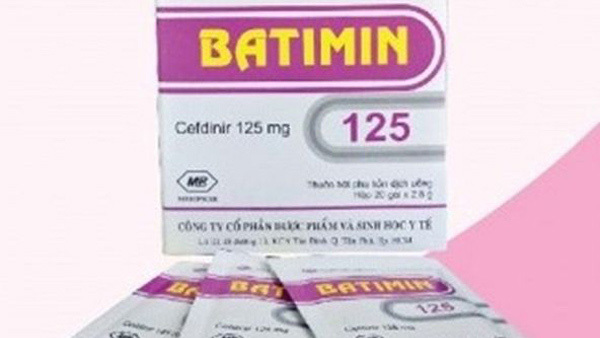 Thu hồi bột uống Batimin 125 vì kém chất lượng