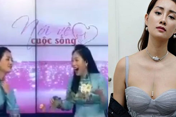MC Quỳnh Chi gặp sự cố bất cẩn trên sóng truyền hình trực tiếp