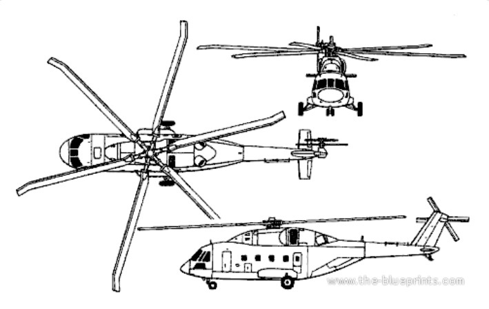 Ансат вертолет чертеж
