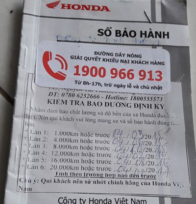 Top Với Hơn 98 So Bao Hanh Xe Honda Không Thể Bỏ Qua - Nec