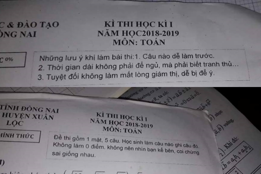 Những lời nhắn hài hước của thầy giáo trong đề cương ôn tập 