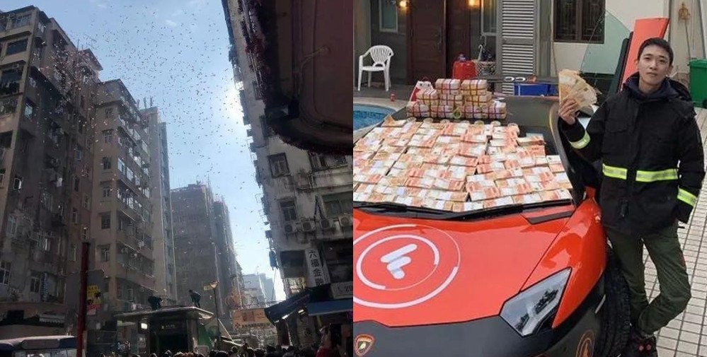 Lái siêu xe rải tiền trên phố: 300 tỷ rơi như lá vàng, dân tranh nhau