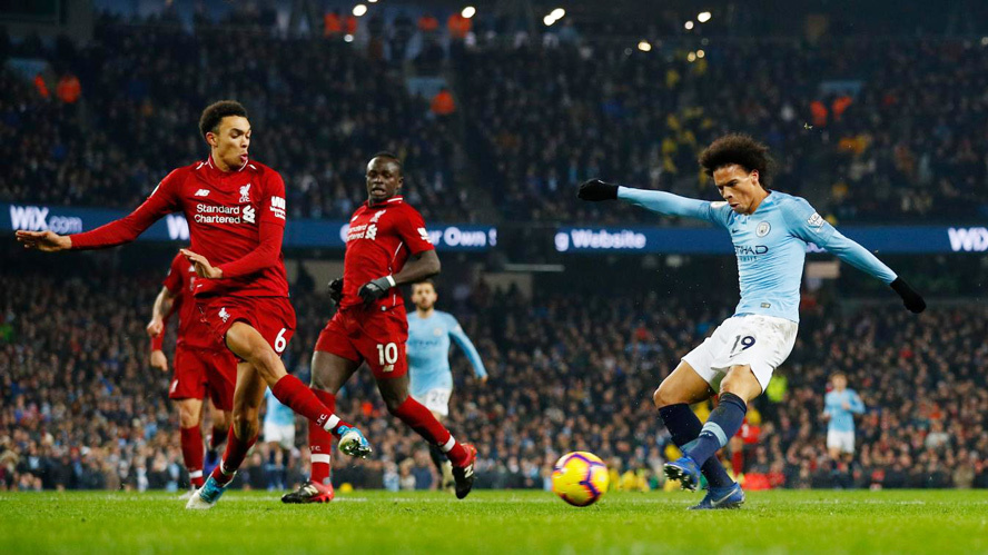 Man City hạ gục Liverpool nhờ phút lóe sáng của Sane