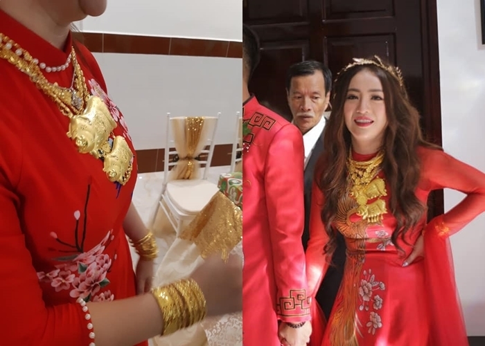 MiA đeo vàng nặng trĩu trong lễ rước dâu tại Vĩnh Long