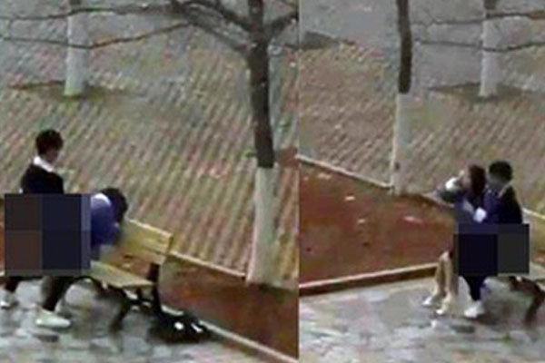 Đôi sinh viên TQ yêu đương nóng bỏng trong vườn trường gây phẫn nộ