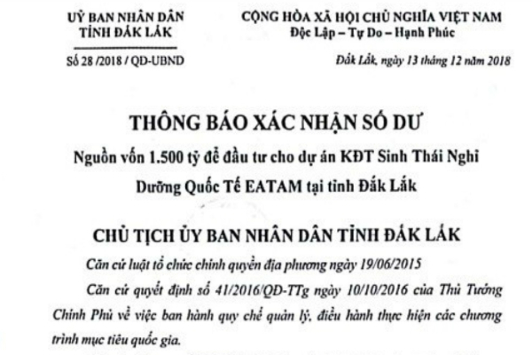 Giả mạo văn bản của Chủ tịch tỉnh về dự án 1.500 tỷ đồng