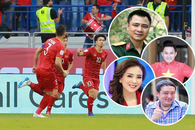 Sao Việt từ 'đau tim' đến bật khóc khi Việt Nam vào tứ kết Asian Cup