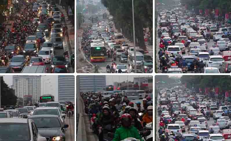 Xe cộ ken cứng ngày ông Công ông Táo, vật vã tìm lối về