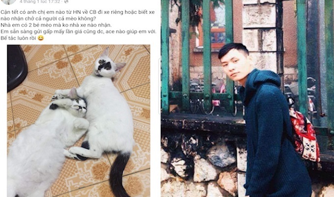 Nam thanh niên thuê xe sang chở mèo cưng về quê ăn Tết