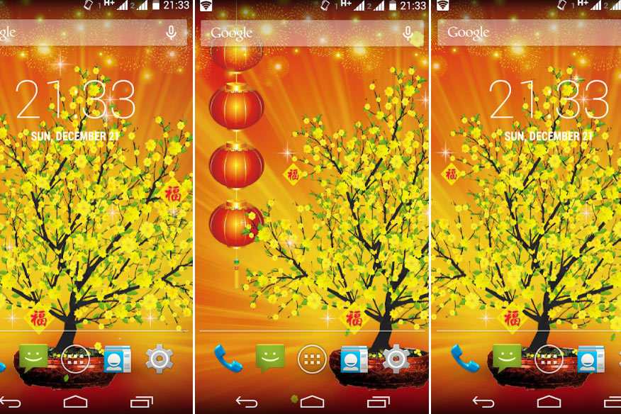 Tải theme và hình động ngày Tết cho smartphone