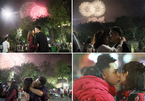 Nụ hôn nồng cháy dưới màn pháo hoa đêm Giao thừa ở Hà Nội