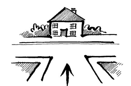 Tránh mua nhà có đường chính đâm thẳng vào nhà.