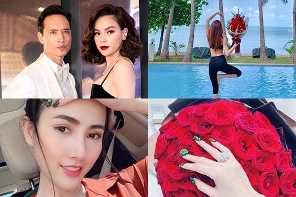 Phan Thị Mơ khoe nhẫn 5,5 tỷ, Kim Lý tặng hoa cho Hà Hồ ngày Valentine