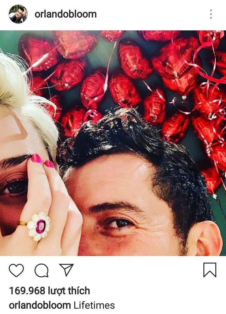 Katy Perry đính hôn lần 2 sau ngày Valentine lãng mạn