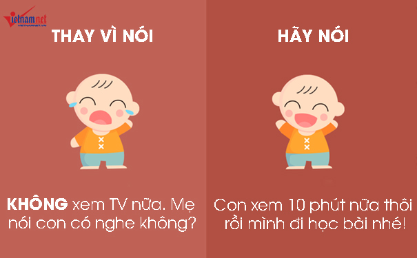 9 câu nói hữu hiệu thay vì nói “không” với trẻ