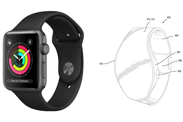 Apple Watch màn hình cong có thể hiển thị thông tin trên cả dây đồng hồ