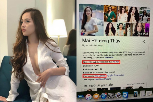 Mai Phương Thúy “dở khóc dở cười” vì bị sai thông tin gia đình trên mạng